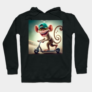 Cheeky Monkey on Kick Scooter Hoodie